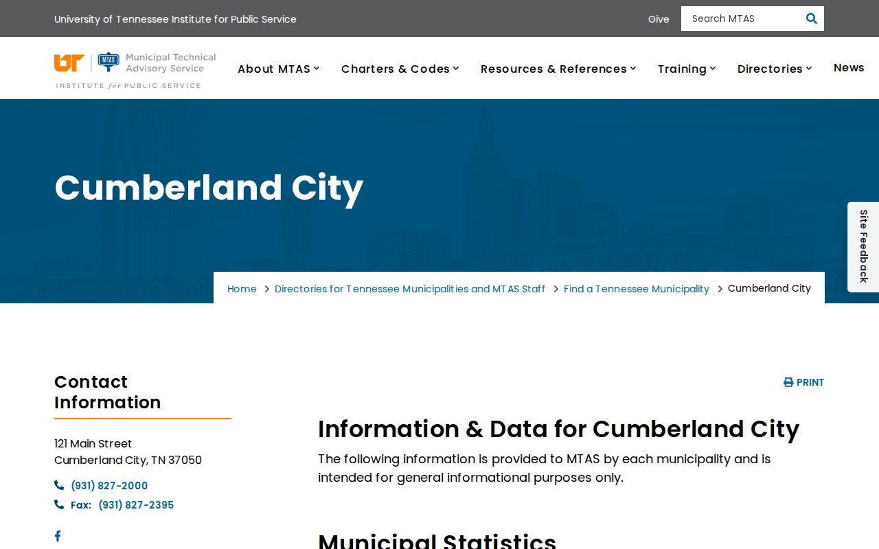 Stewart County Cumberland City court docket municipal profile