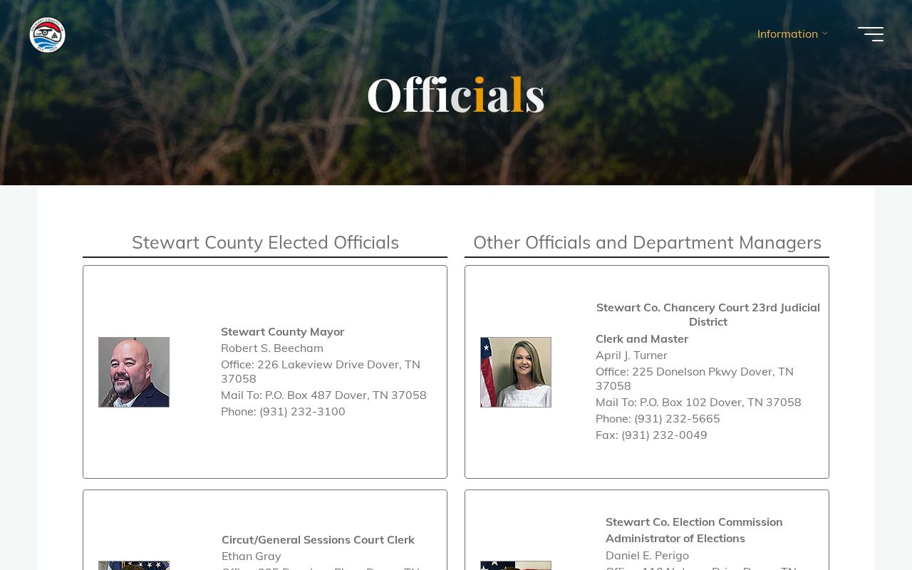 Stewart County court docket officials and clerk routes